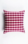 Archive New York Handwoven Abigail Cranberry Cotton Throw Pillow In Pink