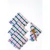 Archive New York Handwoven Classic Plaid Cotton Party Napkins, Set Of 4 In Green