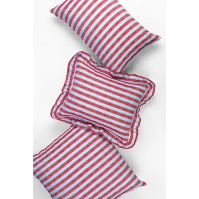 Archive New York Handwoven Flora Throw Pillow In Pink