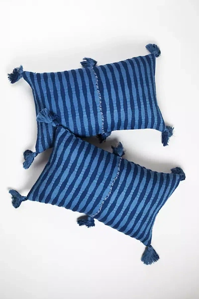 Archive New York Indigo Antigua Pillow In Blue