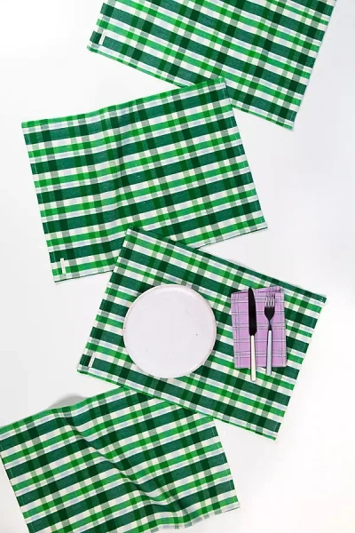 Archive New York Josefina Placemats, Set Of 4 In Green
