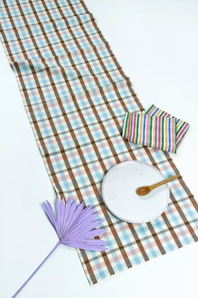 Archive New York Louisa Table Runner In Blue