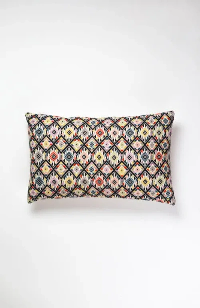 Archive New York Nahuala Classic Yellow Handwoven Cotton Brocade Throw Pillow In Multicolored