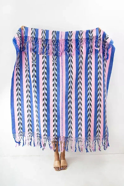 Archive New York Palm Ikat Blanket In Multi