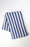Archive New York Quilted Sujani Striped Throw Blanket In Blue
