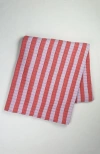 Archive New York Quilted Sujani Striped Throw Blanket In Red