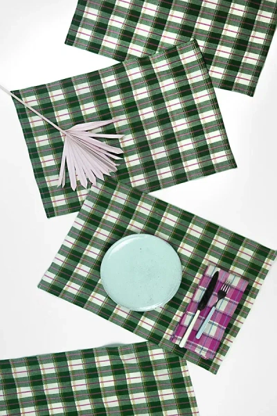 Archive New York San Andres Placemats, Set Of 4 In Green