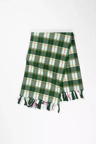 Archive New York San Andres Plaid Towel In Green