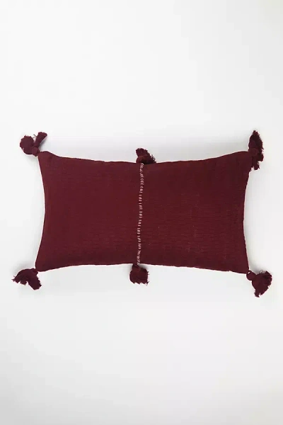 Archive New York Solid Antigua Pillow In Burgundy