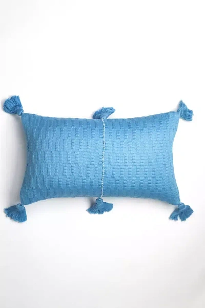 Archive New York Solid Antigua Pillow In Blue