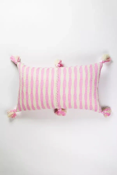 Archive New York Striped Antigua Pillow In Pink