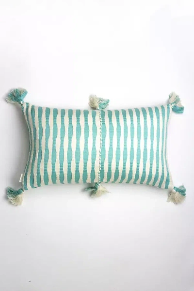 Archive New York Striped Antigua Pillow In Blue