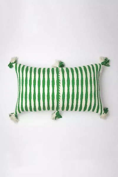 Archive New York Striped Antigua Pillow In Green