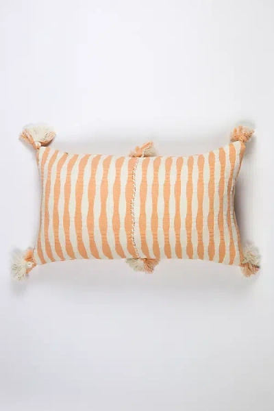 Archive New York Striped Antigua Pillow In Orange