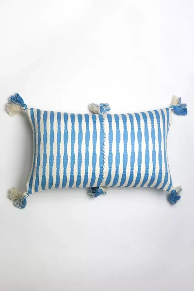 Archive New York Striped Antigua Pillow In Blue