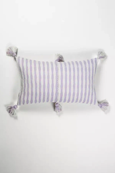 Archive New York Striped Antigua Pillow In Purple