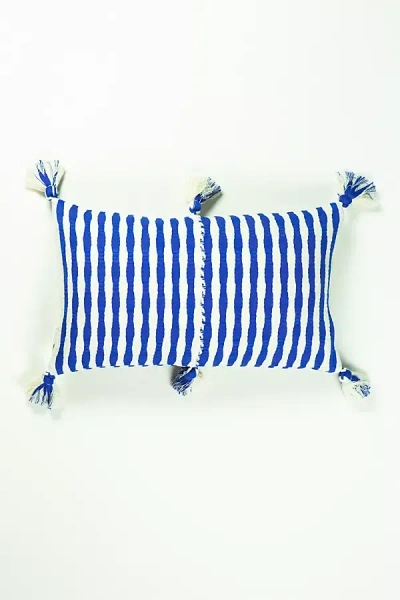 Archive New York Striped Antigua Pillow In Blue