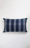 Archive New York Vintage Indigo Denim Striped Pillow In Blue
