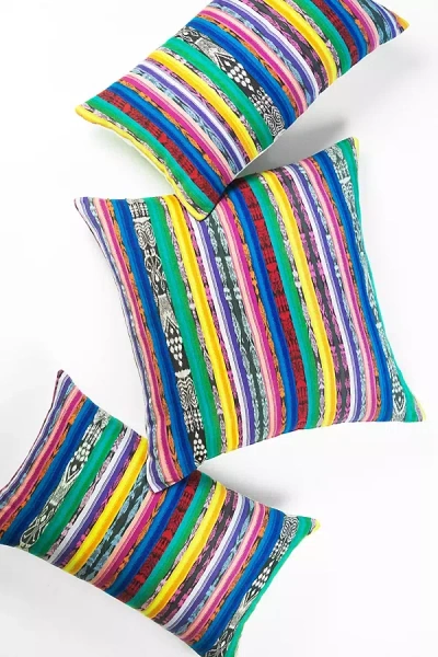 Archive New York Vintage Rainbow 90s Ikat Pillow In Multi