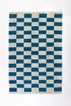 Archive New York Zapotec Checkered Handwoven Flatweave Wool Rug