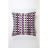 Archive Ny Santiago Lime And Pink Handwoven Cotton Ikat Square Throw Pillow In Multicolored