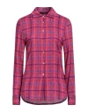 Archivi Tessili Milano Woman Shirt Fuchsia Size 8 Viscose, Elastane In Pink