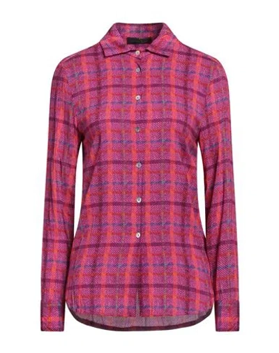 Archivi Tessili Milano Woman Shirt Fuchsia Size 8 Viscose, Elastane In Pink