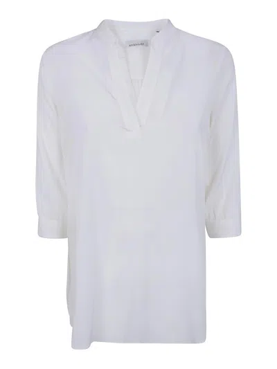 Archivio '67 3/4 Sleeves Open Neck Shirt In White