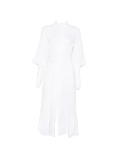 Archivio '67 Buttoned Midi Dress In White