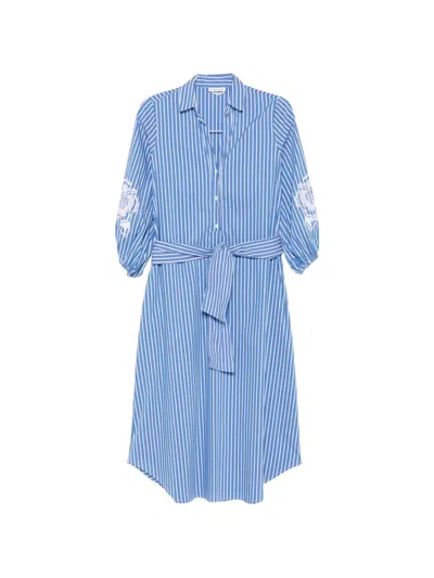 Archivio '67 Archivio 67 Cotton Chemisier Dress In Blue