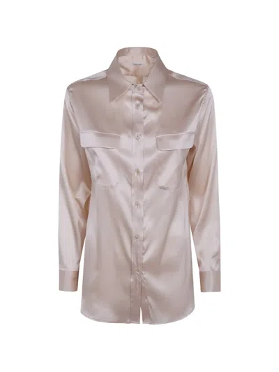 Archivio '67 Flap-pocket Silk Shirt In Pink