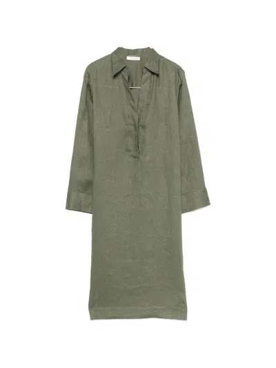 Archivio '67 Archivio 67 Linen Chemisier Dress In Animal Print