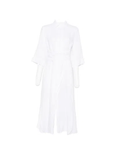 Archivio '67 Archivio 67 Linen Chemisier Dress In White