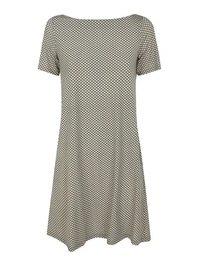 Archivio '67 Round Neck Short Sleeves Dress In White