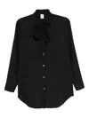 Archivio '67 Bow-detail Silk Shirt In Black