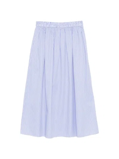 Archivio '67 Striped A-line Skirt In Blue