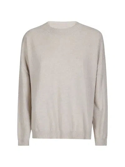 Archivio B Cashmere Drop-shoulder Sweater In Neutral