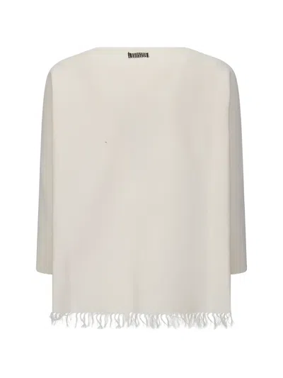 Archivio B Frage Fringed Top In Neutral