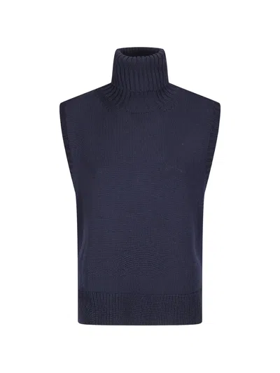 Archivio B Roll-neck Knitted Sweater In Transparent