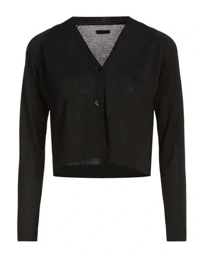 Archivio B Woman Cardigan Black Size Xs Viscose, Polyamide, Metallic Fiber