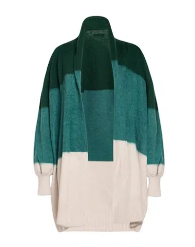 Archivio B Woman Cardigan Emerald Green Size S Wool