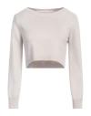 Archivio B Woman Sweater Light Grey Size M Merino Wool In Grey