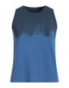 Archivio B Woman Tank Top Slate Blue Size M Viscose, Elastane In Blue