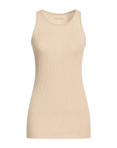 Archivio B Woman Top Beige Size M Viscose, Elastane In Neutral