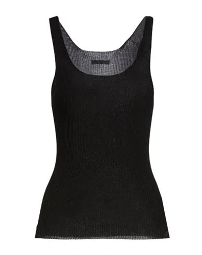 Archivio B Woman Top Black Size Xs Viscose, Polyamide, Metallic Fiber