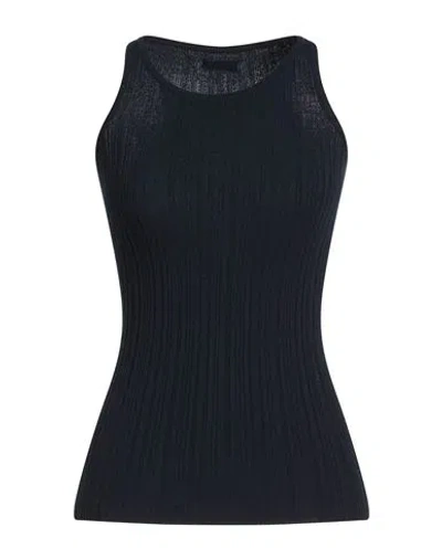 Archivio B Woman Top Midnight Blue Size S Viscose, Elastane In Black