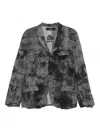 Archivio J.m. Ribot Checked Frayed-sleeve Jacket