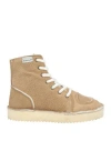 Archivio,22 Woman Ankle Boots Sand Size 7 Leather In Beige