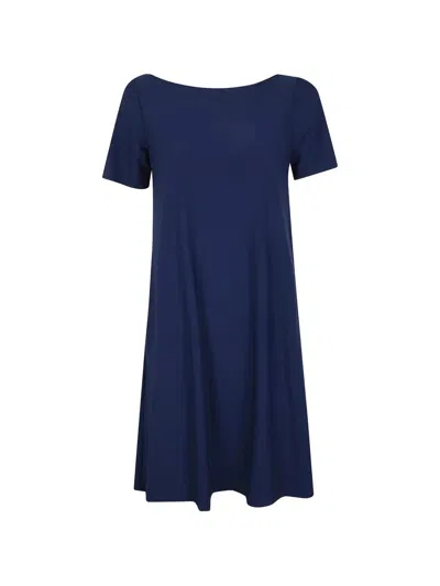 Archivio67 Round Neck Short Sleeves Dress In Blue