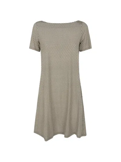 Archivio67 Round Neck Short Sleeves Dress In White